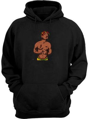 The Wert Unisex Tupac Shakur 2pac Siyah Normal Kalıp Sweatshirt