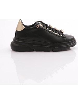 DGN ES864 Kadin Kalin  Kristal Taşli Sneakers Ayakkabi