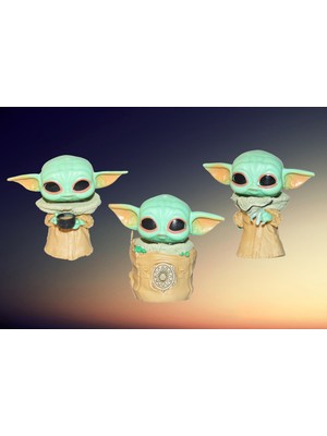Elifeshop 3lü Star Wars The Mandalorian Grogu Baby Yoda Pop Stil Koleksiyon Figür Oyuncak Seti 3ü 1 Arada