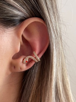 Zweig Çelik Yılan Earcuff