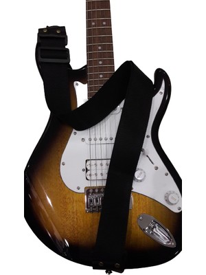 Pongee Gitar Askı Kayışı - Siyah