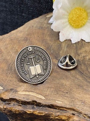 Kuyumcudan Hakim Savcı Yaka Rozeti 925 Ayar Gümüş