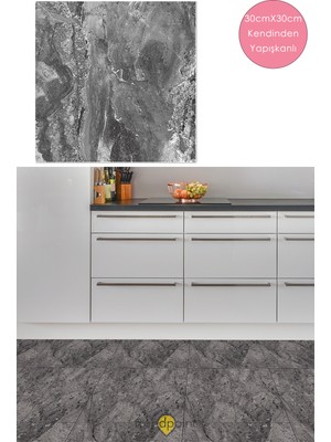 Trendpoint 1 Adet Lvt Zemin ve Duvar Kaplama Kendinden Yapışkanlı 30CM×30CM Mutfak Banyo Antre Karo