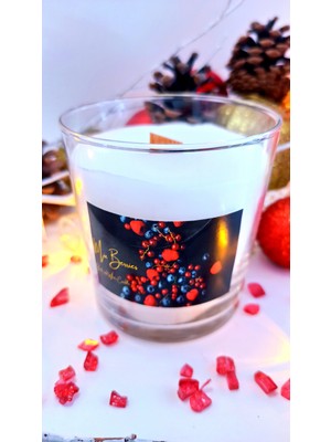 Black And White Candle Bwc Kırmızı Meyve Kokulu Dekoratif Büyük Mum (Hediyelik, Yılbaşı, Özel Gün)