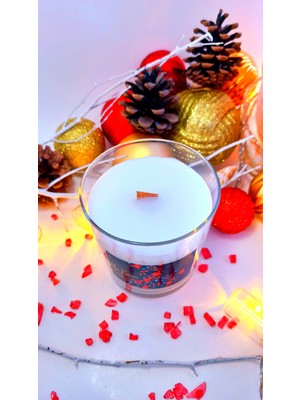 Black And White Candle Bwc Kırmızı Meyve Kokulu Dekoratif Büyük Mum (Hediyelik, Yılbaşı, Özel Gün)