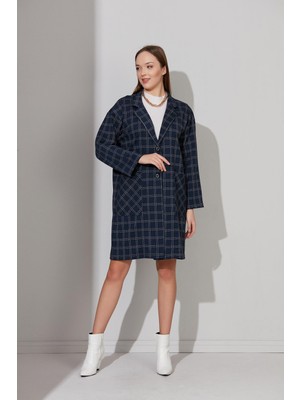 Alexander Gardi Düğmeli Astarsız Oversize Kaban (B22-158209)