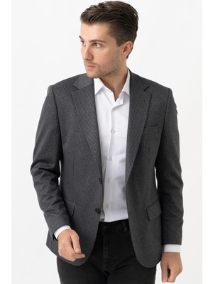 White Stone Imola C3037 Regular Fit 6 Drop Ceket Desenli