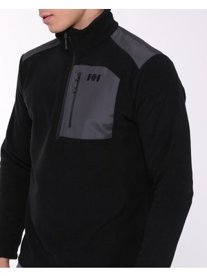 Helly Hansen Erkek Yarım Fermuar Polar Nefes Alabilen Kumaşla Outdoor Kullanım İçin Siyah