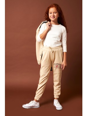 Perendi Los Angeles 1998 Baskı Detaylı Kız Çocuk Eşofman Altı Taş