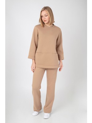 NEVHİS Camel Sweat Pantolon