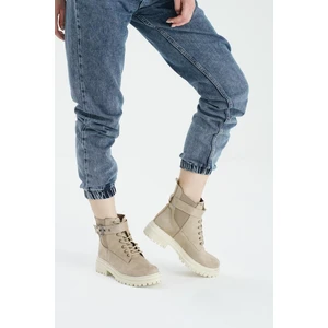 Oct Shoes Yandan Lastikli Kemerli Günlük Kadın Bot&bootie TS1084