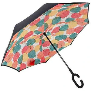 Kadın Şemsiye Renkli Yaprak Ters Şemsiye