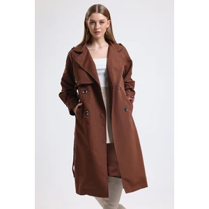 SEBA Exclusive Seba Collection Kemerli Kruvaze Yaka Trençkot KDN-1006