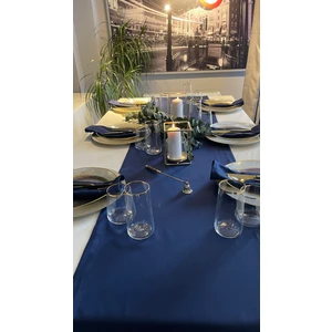Decamor Home Thick Linen Dertsiz Lacivert Uzun Runner