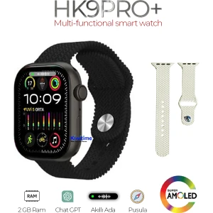 Watch 9 Serisi Hk9 Pro Plus Amoled Ekran Chatgpt Yeni Versiyon Ios Android Uyumlu Akıllı Saat