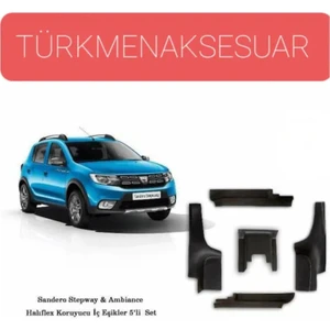 Dacia Sandero Stepway Halı Koruma Iç Kenar Plastiği 5 Parça (2013-2020) Arası Uyumludur