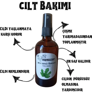 Incir Yaprağı Suyu - Hidrosolü - Cilt Lekeleri ve - Organik Yağı Alınmamış - 100 ml