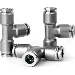 Skyce Pnömatik Metal Hortum Bağlantı T Nipel 8 mm