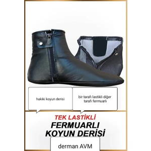 Hakiki Deri Mest Tek Tarafı Lastikli Mest Koyun Derisi Mest Mes