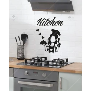 Emach Dizayn Kitchen 5 Parça Mutfak Lazer Kesim Ahşap Duvar Dekorasyon Ürünü