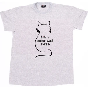 Life Is Better With Cats (Relax Fit) Tshirt