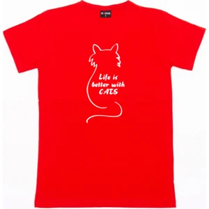 Life Is Better With Cats (Relax Fit) Tshirt