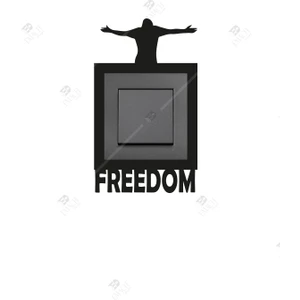 Emach Dizayn Freedom Temalı Tekli Priz Çerçevesi Dekorasyon
