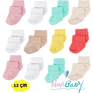 12'li Bambu Yenidoğan Bebek Çorap I Baby Girl I Kız Erkek Bebek Çorabı