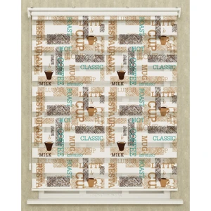 Vanilya Home Mutfak Odası Coffe Classic Baskılı Zebra Perde