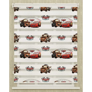 Vanilya Home Çocuk Odası Şimşek Mquuen Arabalar Baskılı Zebra Perde