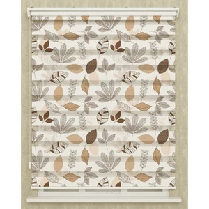 Vanilya Home Mutfak Odası Yaprak Dalları Baskılı Zebra Perde