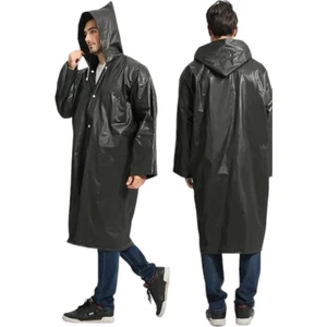 Erkek Rüzgar Geçirmez Kapüşonlu Yağmurluk Eva Yağmurluk