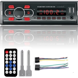 SN-2700 Çift USB Girişli Bluetooth Oto Teyp Araba Teybi Radyo Sd Aux Teyp Amfi Çıkışlı Kumandalı