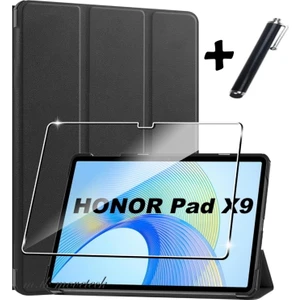 M.TK Moveteck Honor Pad X9 11.5 Inç Tablet Kılıf Smart Akıllı Ince Pu Deri Kapaklı Kılıf + Ekran Koruyucu + Kalem 3in1 Zırh Set
