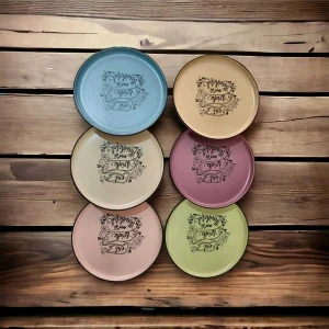 6 Lı Pasta Tabağı Nordıc Mottolu