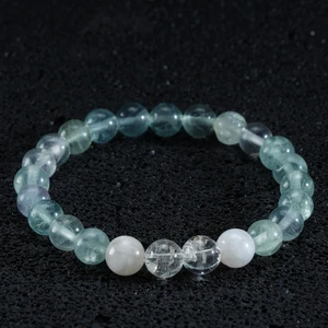 Sertifikalı Doğal taş Kadın Erkek Bileklik Konsantrasyon Bilekliği Aytaşı Florid Kristal Kuvars