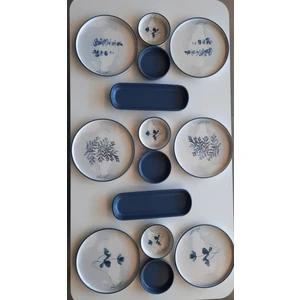 14 Parça 6 Kişilik Kahvaltı Takımı Blue Magıc
