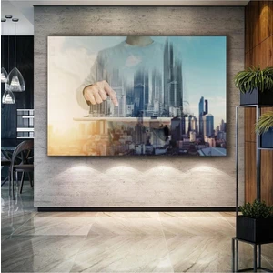Canvasum Şehir Inşaatı Mimarlık Mühendislik Büro Emlak Ofisi Dekor Building Kanvas Tablo AR030137