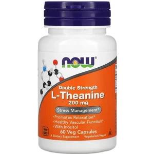 Now Foods L-Theanine, Double Strength, 200 mg, 60 Veg Capsules