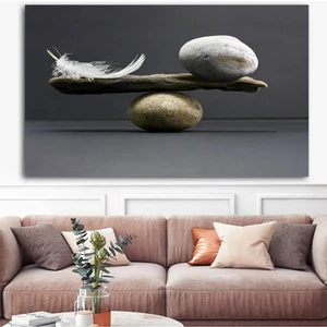 Canvasum Tüy Taş Denge Kanvas Tablo DR0146