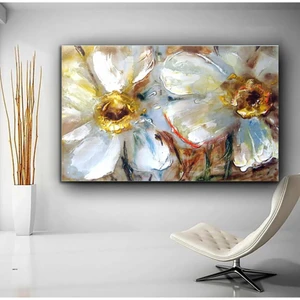 Canvasum Dekoratif Yağlı Boya Görünümlü Çiçek Kanvas Tablo DR0145