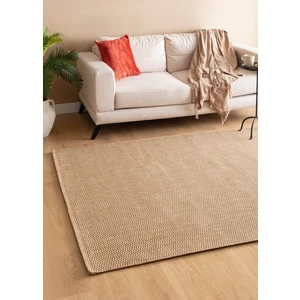 Sisal Jut Hasır Model Tek Renk Dokuma Yıkanabilir Toz Vermez  Halı Kahve