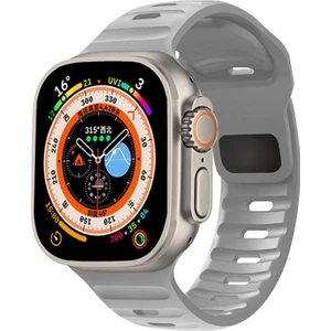 Apple Watch 42 44 45 49 mm Ultra 2 Yumuşak Silikon  Ayarlanabilir Spor Kordon
