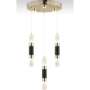 Modern Luxury Tasarım LED Avize Gold Sarı ve Siyah Detaylı
