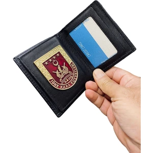 Kuyumcudan Kara Kuvvetleri Rozetli Deri Cüzdan