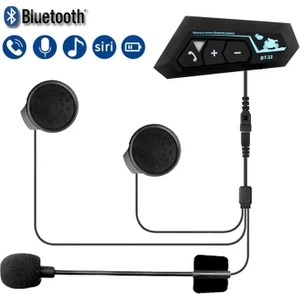 BT22 Bluetooth 5.0 Kask Motosiklet Intercom Kulaklık/motosiklet Interkom