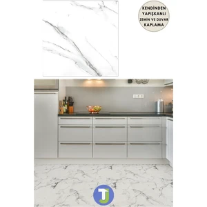 1 Adet Kendinden Yapışkanlı Modern Tasarımlı Mutfak Banyo Zemin Duvar Kaplama Pvc 30 cm × 30 cm