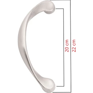 ŞENEL Yapı Market Saten Ay Çekme Kol Büyük Lale Çelik Kapı Sürgülü Kapı Dış Kapı Kolu Tutma Kulpu Saplamalar Dahil