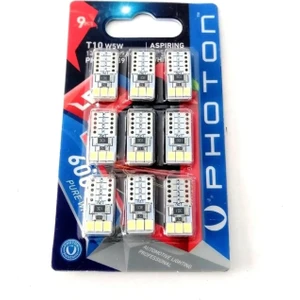 W5W T10 Dipsiz LED Tavan Park Plaka Ampulü (9 Adet )