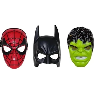 Tinky Winky Avengers Süper Set Spiderman Örümcek Adam Batman Hulk Maske 3 Adet